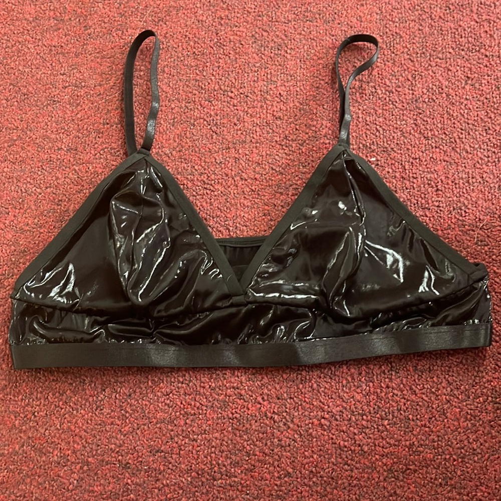 Fake leather lingerie top. Never worn.